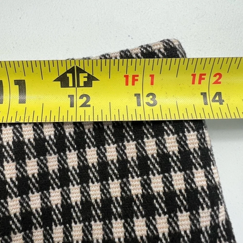 Ann Taylor Houndstooth Wide Leg Trousers Sz 0 Pants Ivory Black Career Preppy - Picture 6 of 10